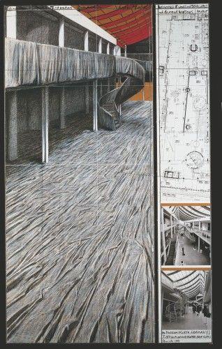 Christo and Jeanne Claude, Wrapped Floors and Stairways and Covered Windows Project © VG Bild-Kunst, Bonn 2024 Christo and Jeanne Claude, Wrapped Floors and Stairways and Covered Windows Project © VG Bild-Kunst, Bonn 2024