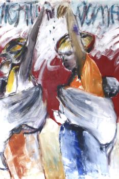 Ronny Goerner, Mighty Woman, 2006, Acryl auf Leinwand  &copy;  Ronny Goerner